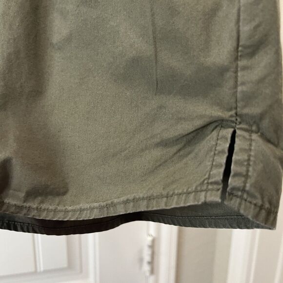 BP. Army Green Drawstring Pull On Elastic Waist Shorts Canvas Pockets Womens S - Picture 3 of 9